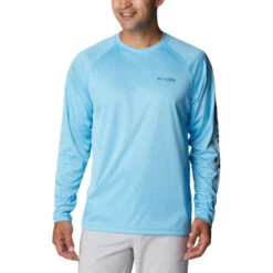 Columbia Men's PFG Terminal Tackle Heather Long-Sleeve Shirt -Hang Time Shop 1709421 462 f5B15D