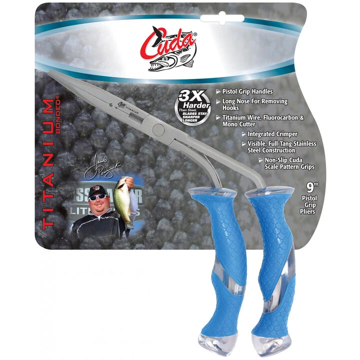 Cuda 9” Titanium Bonded Stainless Steel Freshwater Pistol Grip Pliers 3 Cuda 9” Titanium Bonded Stainless Steel Freshwater Pistol Grip Pliers