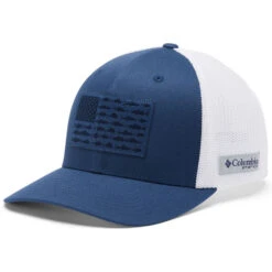 Columbia Men's PFG Mesh Fish Flag Ball Cap - High Crown -Hang Time Shop 1836811 469 f