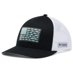 Columbia Men's PFG Mesh Snap Back Fish Flag Ball Cap -Hang Time Shop 1837001 010 f