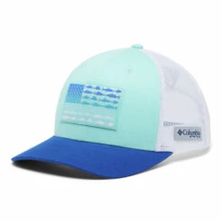 Columbia Men's PFG Mesh Snap Back Fish Flag Ball Cap -Hang Time Shop 1837001 497 f preview download