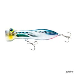 Nomad Design Chug Norris 95mm Popper Lure -Hang Time Shop Chug Norris 95mm Popper Lure Sardine