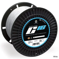 Cortland C-16 Hollow Superbraid Saltwater Fishing Line - 600 Yards -Hang Time Shop Cortland Line C16 Whitetxt