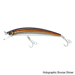 Yo-Zuri Crystal Minnow Floating Saltwater Lure -Hang Time Shop Crystal Minnow Floating Saltwater Lure Bronze Shiner