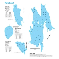 DeLorme Maine Fishing Depth Map -Hang Time Shop DeLorme 010 13219 00 3