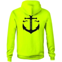 Grundéns Men's Displacement DWR Hoodie -Hang Time Shop DispHoodie Back HiVis