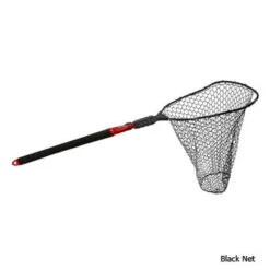 EGO S2 Slider Large Rubber Mesh Landing Net -Hang Time Shop EGO72035 S2 Slider Large Rubber Landing Net Black