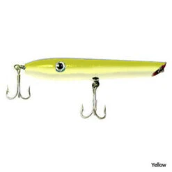 Gibbs ProSeries Pencil Popper Wooden Lure -Hang Time Shop GIBPSPP11 2YEL Pro Popper Yellow