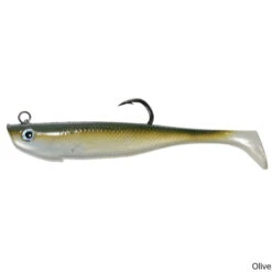 Hogy Harness Pro Tail 9" Pre-Rigged Soft Bait Lure -Hang Time Shop Harness Pro Tail 9in Pre Rigged Soft Bait Lure Olive