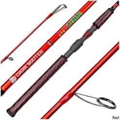 Dark Matter Psychedelic Inshore Spinning Rod -Hang Time Shop Psychedelic Inshore Spinning Rod Red