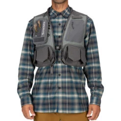 Simms Men's Freestone Fishing Vest -Hang Time Shop Simms Freestone Vest Pewter model
