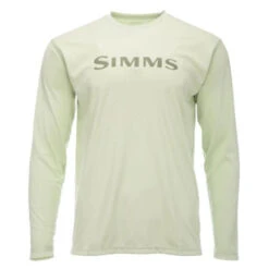 Simms Men's Tech Tee Performance Long-Sleeve T-Shirt -Hang Time Shop Simms Tech Tee Light Green