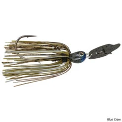 Strike King Thunder Cricket Vibrating Jig -Hang Time Shop Thunder Cricket Vibrating Jig Blue Craw
