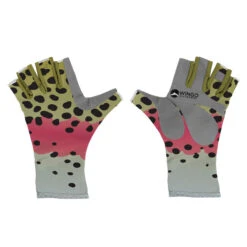 Wingo Outdoors Men's Fish Skin Casting Glove -Hang Time Shop W CGL 124 Wingo20Sun20Gloves RainbowTrout Pair