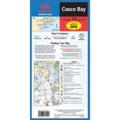Maptech Folding Waterproof Chart - Casco Bay